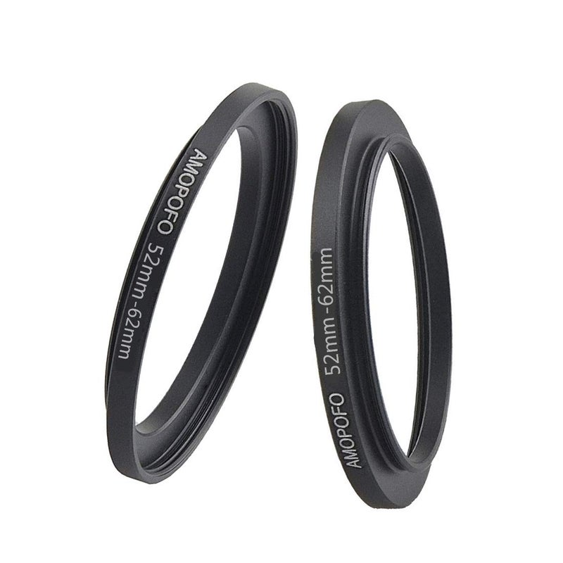 Amopofo 52 to 62mm /52mm to 62mm Step Up Ring Filter Adapter for UV,ND,CPL,Metal Step Up Ring,Compatible with All 52mm Camera Lenses & 62mm Accessories - Image 2